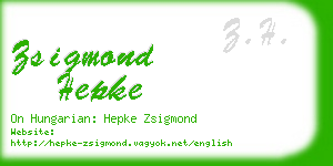 zsigmond hepke business card